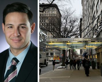 Steve Gonzalez, vice president retail leasing at TF Cornerstone, and 7 East 14th Street.