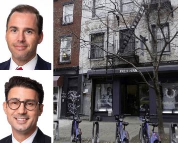 Kevin Bisconti and Stephen Ligambi of Meridian Capital Group and 306 Grand Street, Brooklyn.