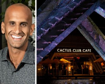 Limestone Asset Management chairman Ibrahim al-Rashid and a Cactus Club Cafe location in Vancouver, Canada.