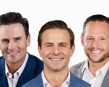 CBRE's Chris Connelly (left), Tommy Lee (center), and James Millon (right).